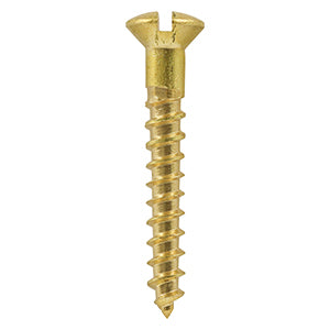 Brass Woodscrew - Raised Head