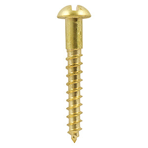 Brass Woodscrew - Roundhead