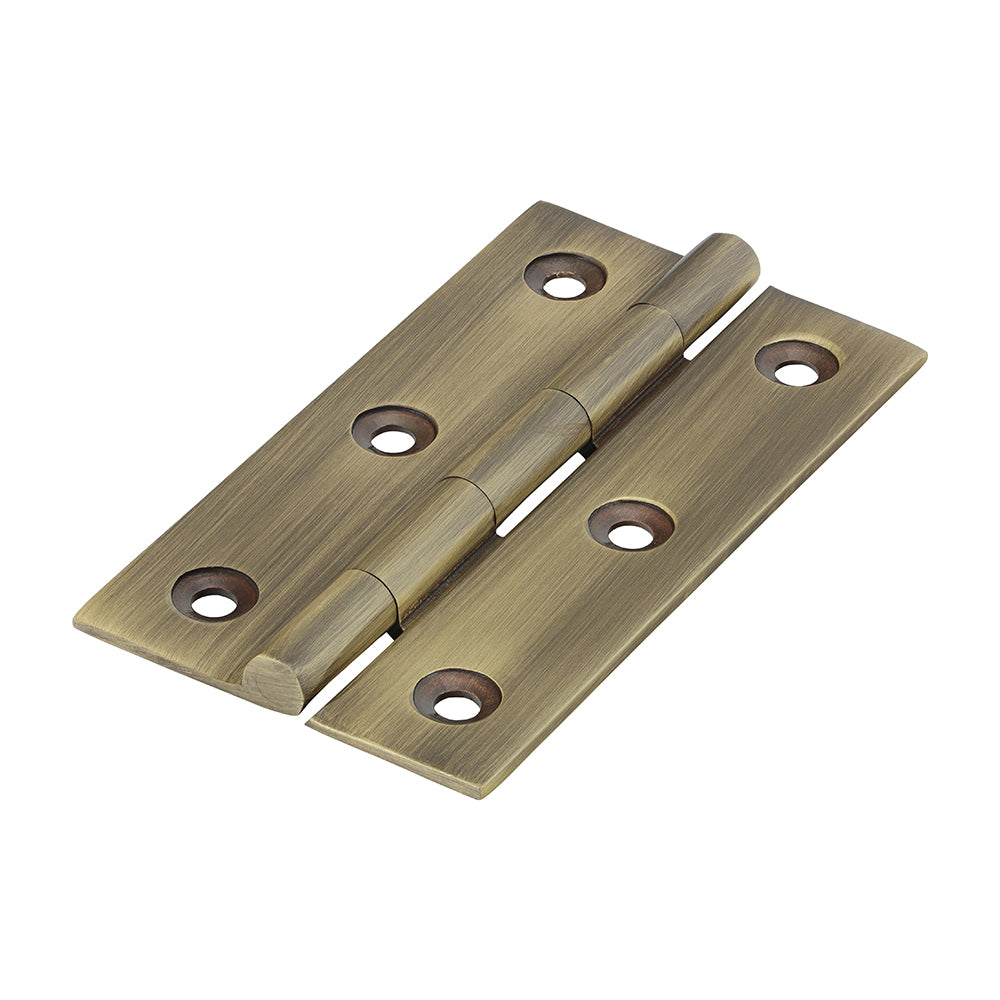 Solid drawn hinges are made to a high specification from solid drawn brass and brass pins to guarantee no rust and a high quality long lasting finish. They are ideal for hanging light cupboard and cabinet doors in quality joinery products. Fixings included.