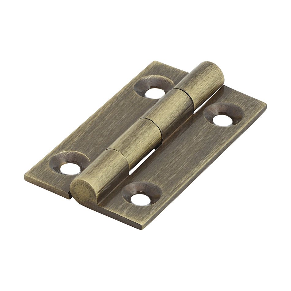 Solid drawn hinges are made to a high specification from solid drawn brass and brass pins to guarantee no rust and a high quality long lasting finish. They are ideal for hanging light cupboard and cabinet doors in quality joinery products. Fixings included.