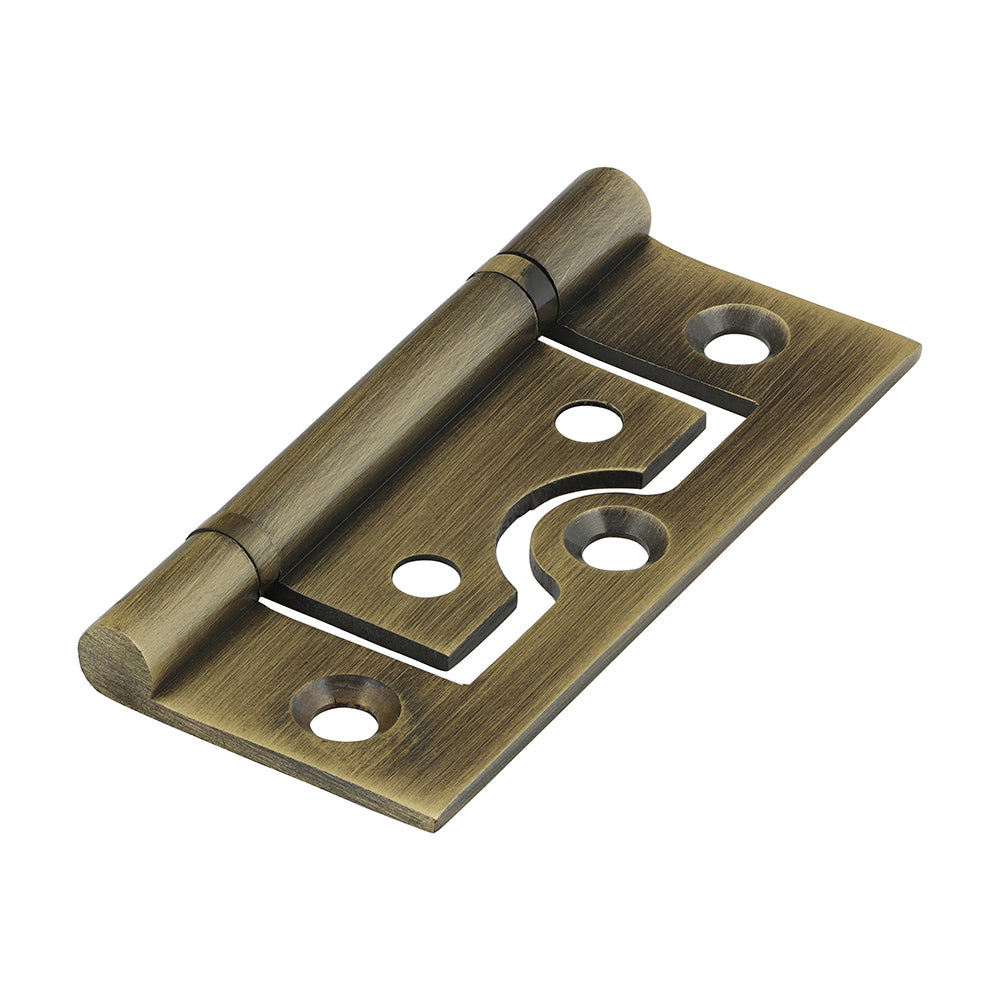 Brass flush hinges enable quick and easy installation of light internal doors or cabinets as they require no cutting into the door or frame. Manufactured from high quality extruded brass with brass pins to guarantee a rust free long lasting finish. These flush hinges feature a brass bearing to prevent knuckle wear and provide a lifetime of silent, smooth door operation. They are a popular choice for quality joinery projects with lay over timber,