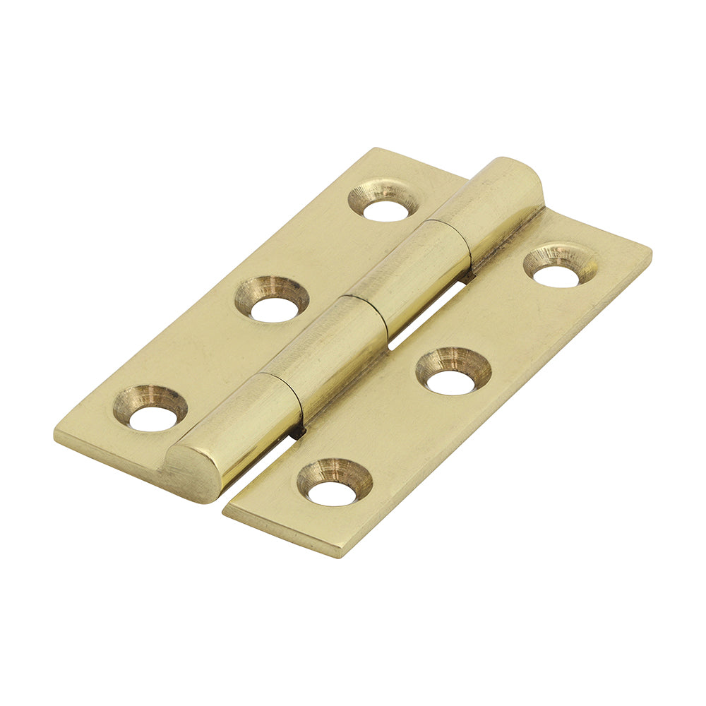 Solid drawn hinges are made to a high specification from solid drawn brass and brass pins to guarantee no rust and a high quality long lasting finish. They are ideal for hanging light cupboard and cabinet doors in quality joinery products. Fixings included.