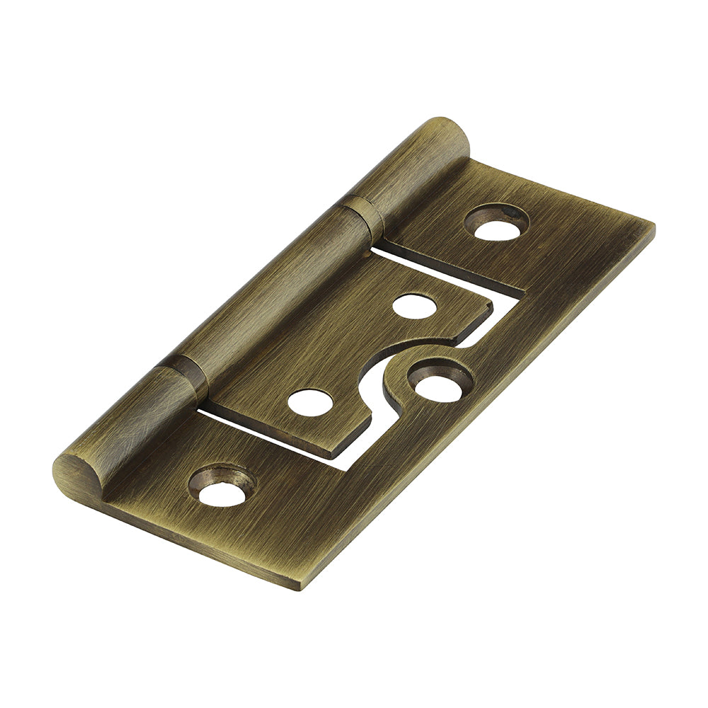 Brass flush hinges enable quick and easy installation of light internal doors or cabinets as they require no cutting into the door or frame. Manufactured from high quality extruded brass with brass pins to guarantee a rust free long lasting finish. These flush hinges feature a brass bearing to prevent knuckle wear and provide a lifetime of silent, smooth door operation. They are a popular choice for quality joinery projects with lay over timber,