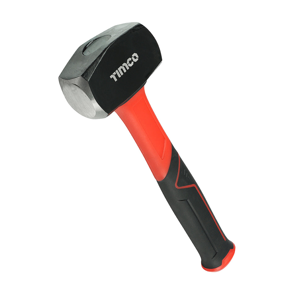 A heavy duty and robust two piece lump hammer. The two piece design features a shock and break proof fibreglass handle with a hardened steel head. Ideal for demolition work and more.