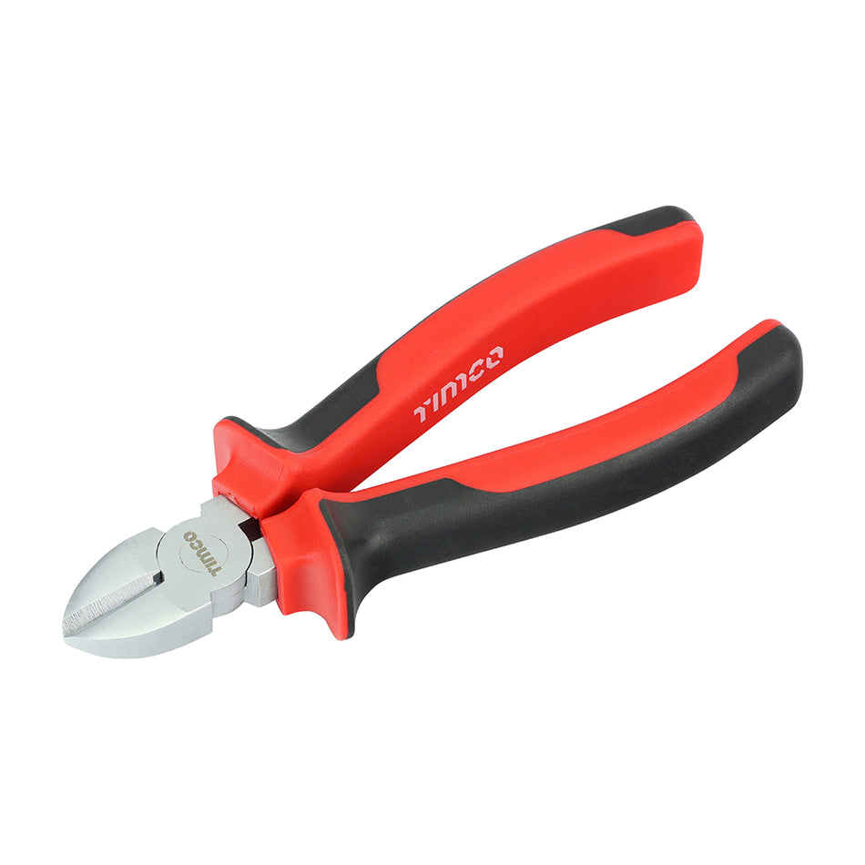 Premium multi-purpose side cutters, designed for snipping and cutting plastics and metals in a variety of trade and home tasks. Manufactured from high grade chrome vanadium with heat treated and hardened cutting edges ensuring that they stay sharper for longer. Featuring an ergonomic soft-grip handle to maximise user comfort and grip.