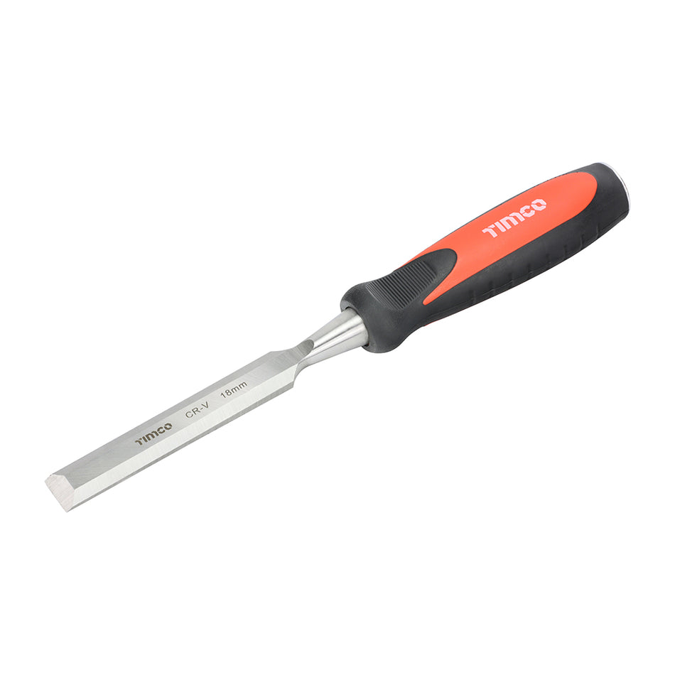 A tough and hard wearing wood chisel, engineered from hardened and tempered steel. Featuring a super soft grip, split resistant handle and a fully forged strike cap for use with hammers.