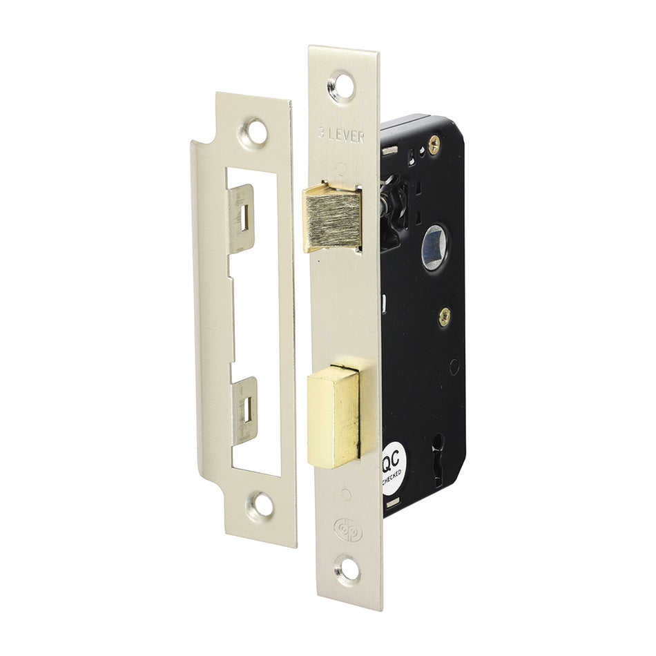 3 lever sashlock with a 50mm depth ideal for narrow style glazed doors