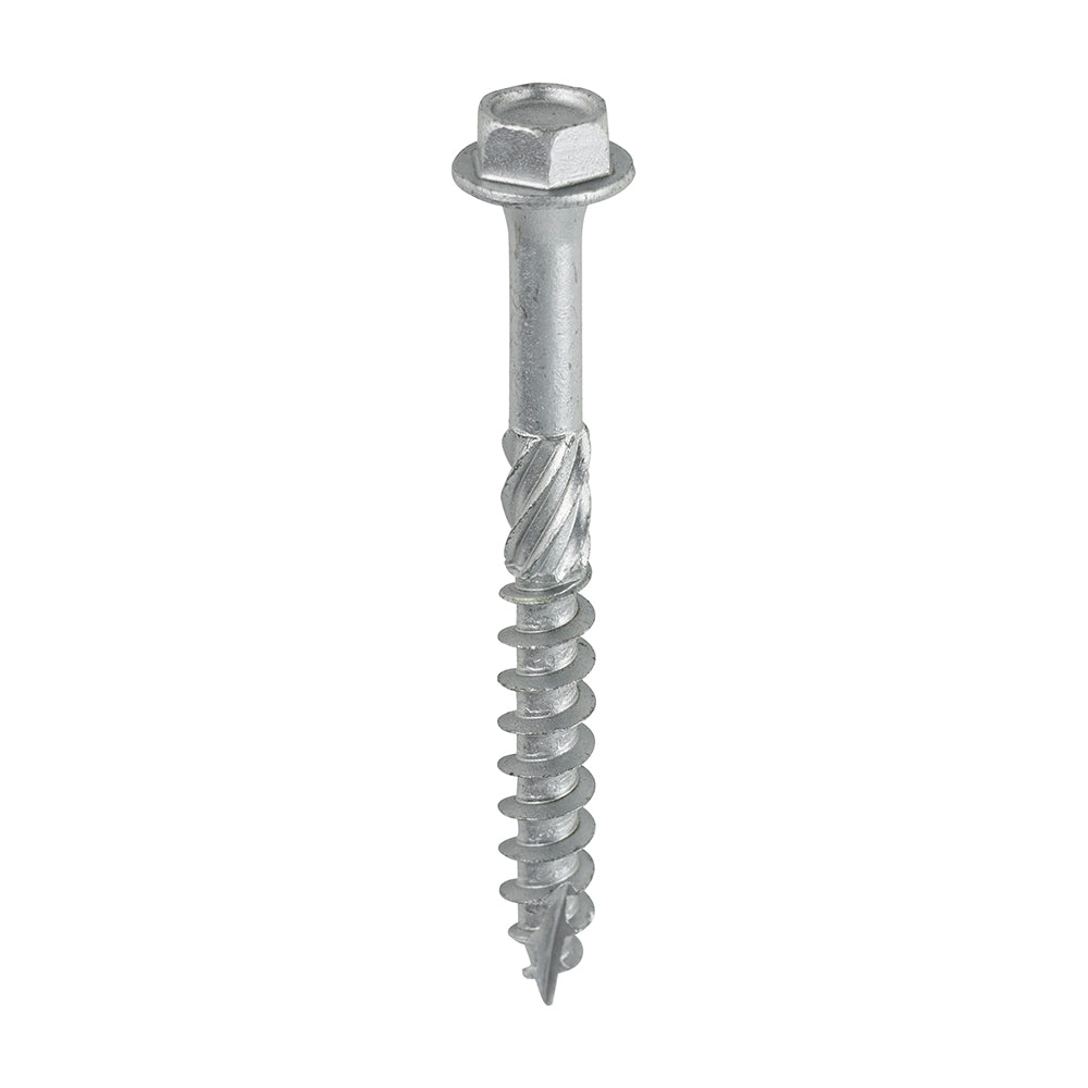 Designed as an alternative to the traditional coach screw. This heavy duty screw dramatically decreases installation time as it doesnâ€™t require a pilot hole into most wood types. This screw is ideal for external applications or where extra strength is required. Coated with a patented multi-layer corrosion resistant plating to withstand 1,000 hours salt spray test. 