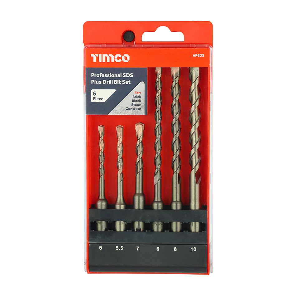 A set of high performance drill bits for drilling concrete and masonry. German tested and PGM approved to ensure drilling precision and performance. Contains the sizes used predominently in plastic plug and masonry fixing applications