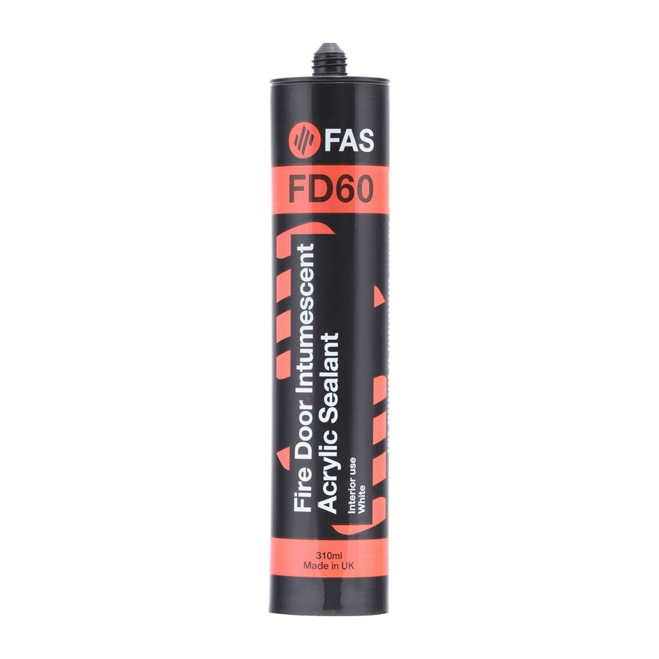 Fire & Acoustic Seals Fire Rated Intumescent and Acoustic Acrylic Sealant is a halogen free, polymer emulsion based sealant that swells when subjected to temperatures in excess of 125Â°C and forms a char coat that restricts the passage of smoke and fire. It is easily applied and dries to a flexible and smooth surfaced material which is readily over paintable. It has excellent adhesion to a wide range of substrates and will not harden or crack wit