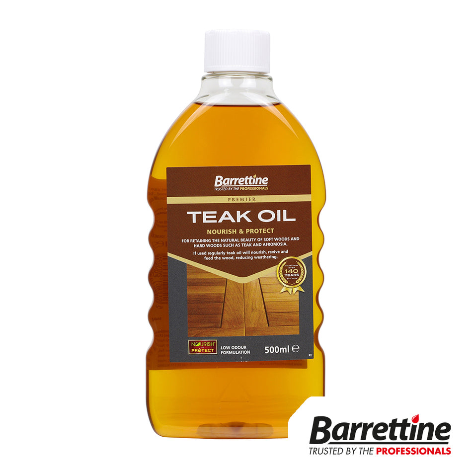 An oil for the treatment and enhancement of untreated wood. Teak Oil penetrates unsealed wood leaving a natural, water resistant finish ideal for outdoor garden furniture and traditional matt finish indoor furniture.