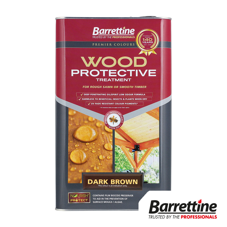 A wood protector for sealing rough, sawn or smooth timber. It contains water repellent resins and a biocide film wood preserver to prevent the surface growth of mould and algae.