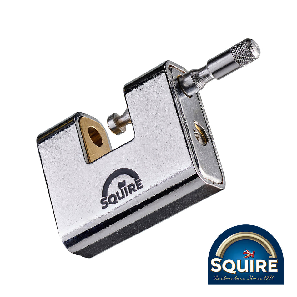 Warehouse locks designed for securing commercial applications these padlocks are made from a solid brass lock body protected by armoured steel for ultra-resistance to attack. Offering a 11mm hardened steel rotating shackle to resist sawing and a 5 pin tumbler lock mechanism.