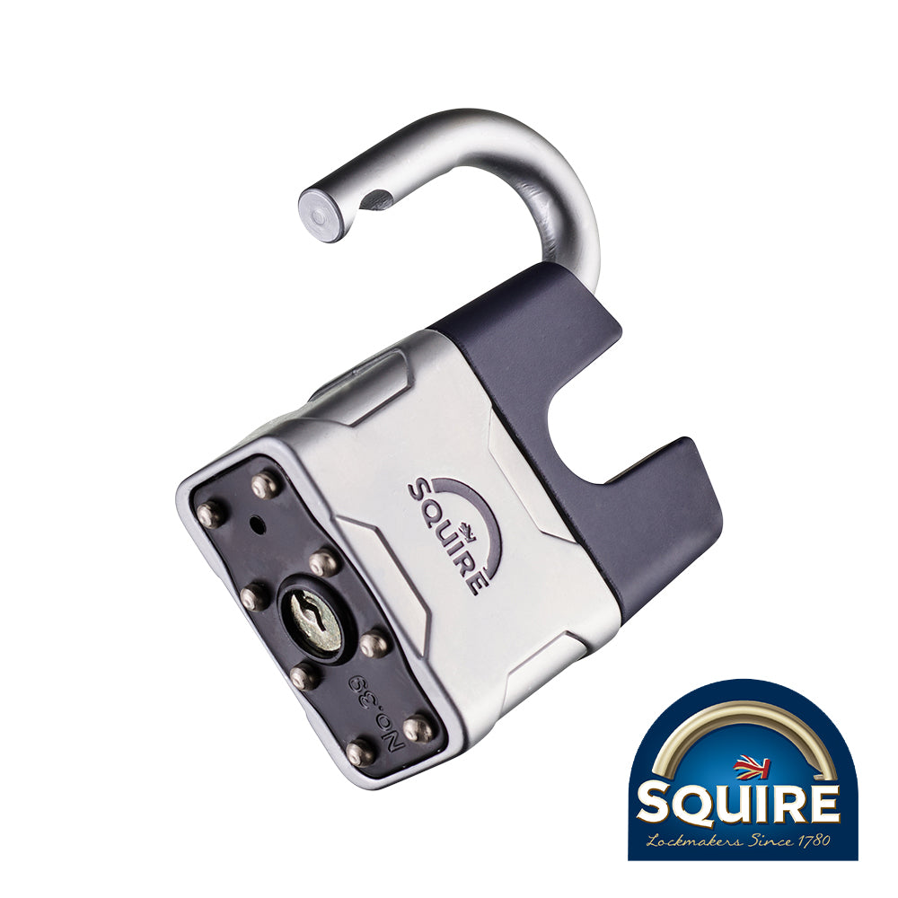 A mighty tough range of high performance locks. These uniquely designed key operated padlocks with extra tough boron steel shackles offer a medium to high level of security. 