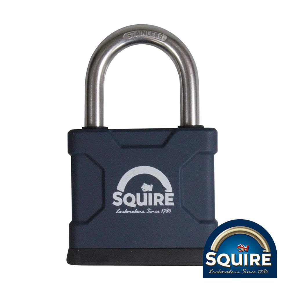 All terrain padlocks comprise of a brass body with stainless steel shackle encased within a protective sleeve for optimal resistance to corrosion.