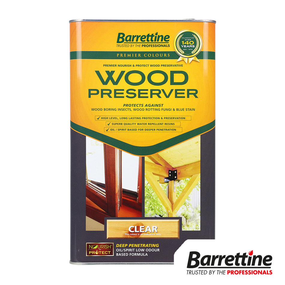 A high-quality, low odour oil/Spirit wood preservative that is deep penetrating. Used for protecting wood against wood-destroying fungi (wet rot), wood discolouring fungi and wood-boring insects.