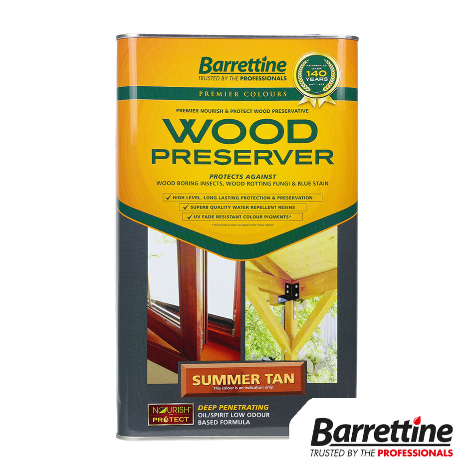 A high-quality, low odour oil/Spirit wood preservative that is deep penetrating. Used for protecting wood against wood-destroying fungi (wet rot), wood discolouring fungi and wood-boring insects.