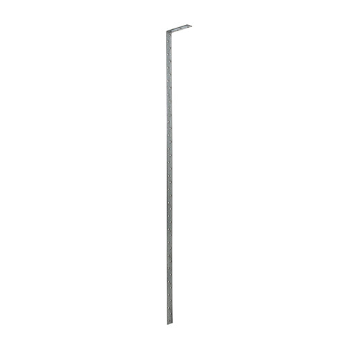 Generally used for vertical restraint such as holding down a wall plate. Manufactured from Galvanised Steel to give a high level of corrosion resistance.