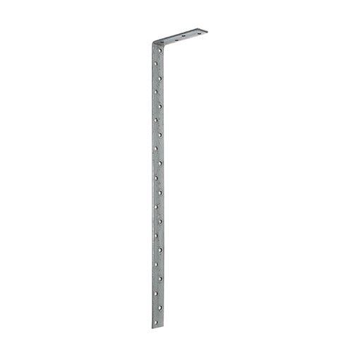 Generally used for vertical restraint such as holding down a wall plate. Manufactured from Galvanised Steel to give a high level of corrosion resistance.