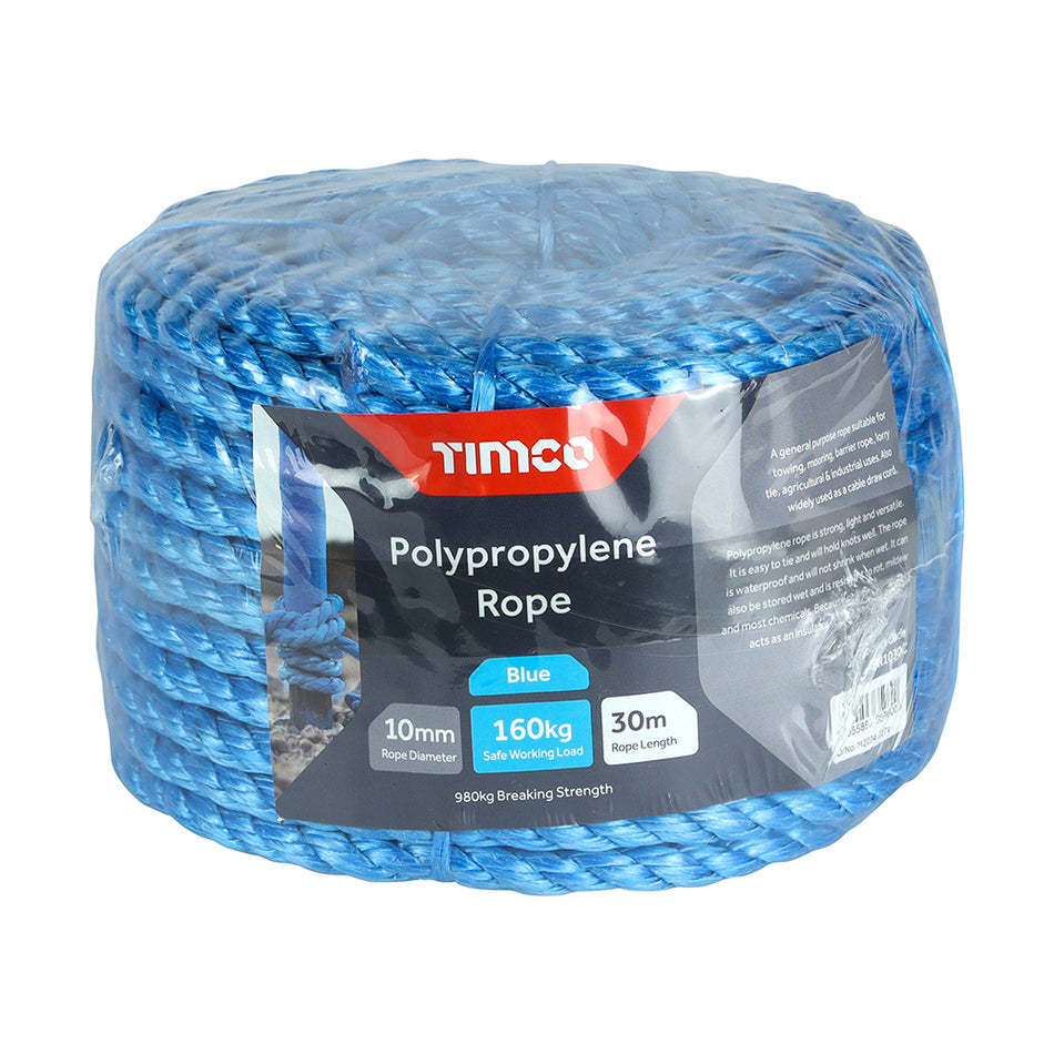 A general purpose rope suitable for towing, mooring, barrier rope, lorry tie, agricultural and industrial uses. Also widely used as a cable draw cord. Ideal for all general purpose building use.