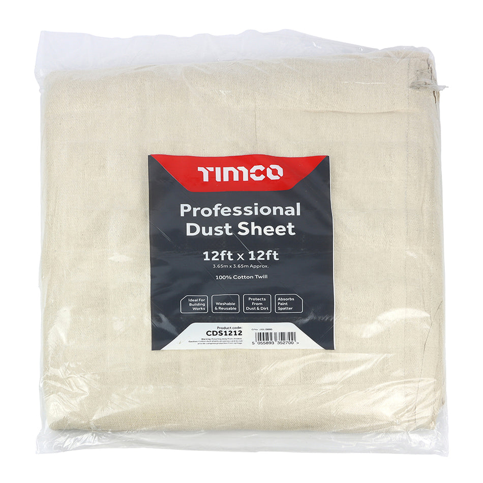 High quality dust sheet for multiple uses including floor and furniture covering during decoration. Helps protect from dust, dirt, paint splashes and spatter. 