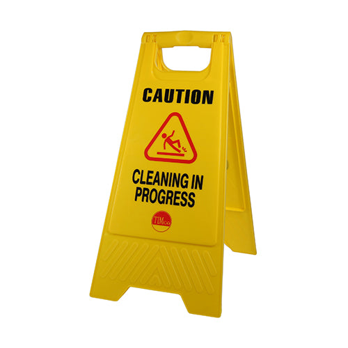 Light weight, a-frame safety signs with double sided printing, for temporary marking of potential hazards in the workplace or in public areas. 