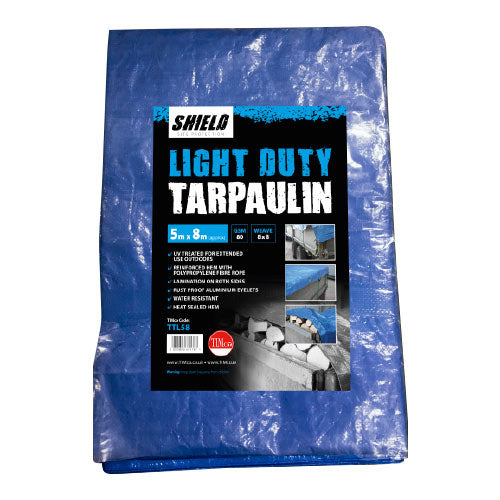 A lighter weight everyday tarpaulin with an 8 x 8 weave. Great for convenient covering of external equipment and materials to protect from the elements. 