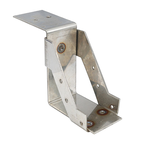 The TIMco Masonry Hanger range has been designed to support timber joists from a brick or block wall. Install by either building into the wall or for renovation work, rake out existing brickwork. 
Manufactured from A2 Stainless Steel for ultimate corrosion resistance. Stainless steel must be used where there is corrosive environment and/or the base material has inherent corrosive characteristics e.g. Green Oak.