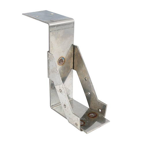 The TIMco Masonry Hanger range has been designed to support timber joists from a brick or block wall. Install by either building into the wall or for renovation work, rake out existing brickwork. 
Manufactured from A2 Stainless Steel for ultimate corrosion resistance. Stainless steel must be used where there is corrosive environment and/or the base material has inherent corrosive characteristics e.g. Green Oak.