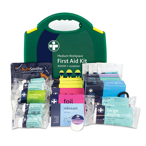 BS8599-1 is the first new standard for statutory First Aid Kits in the workplace since 1997. These kits reflect the changes in both workplace practice and risks, making them demonstrably more 'fit for purpose' in today's environment, when compared to the old HSE kits. Durable and stylish polypropylene case. Wall mountable with integrated bracket.