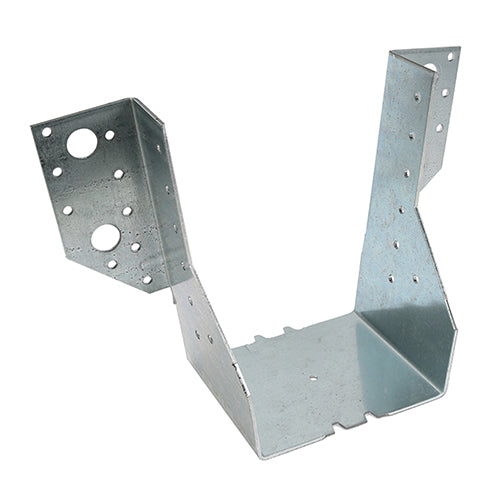 TIMcoâ€™s Multi-Functional Hangers are designed for applications where additional strength is required or where access to the top of the timber or steel is not available. Designed for use with different fixings to give greater flexibility and improved performance. Manufactured from pre-galvanised steel to give a high level of corrosion resistance. NOTE: Total length refers to the length of the hanger when laid flat. 