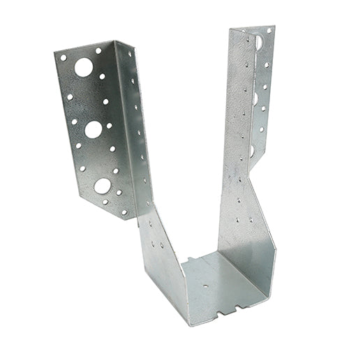 TIMcoâ€™s Multi-Functional Hangers are designed for applications where additional strength is required or where access to the top of the timber or steel is not available. Designed for use with different fixings to give greater flexibility and improved performance. Manufactured from pre-galvanised steel to give a high level of corrosion resistance. NOTE: Total length refers to the length of the hanger when laid flat. 