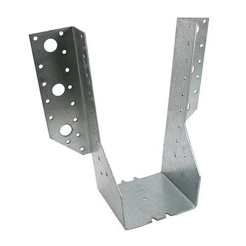 TIMcoâ€™s Multi-Functional Hangers are designed for applications where additional strength is required or where access to the top of the timber or steel is not available. Designed for use with different fixings to give greater flexibility and improved performance. Manufactured from pre-galvanised steel to give a high level of corrosion resistance. NOTE: Total length refers to the length of the hanger when laid flat. 