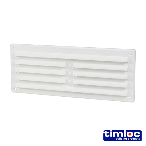 Internal white plastic louvre vents for sustaining airflow and reducing drafts. Please note: Flyscreen and Hit & Miss vents are not to be used for gas appliance ventilation.