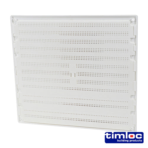 Internal white plastic louvre vents for sustaining airflow and reducing drafts. Please note: Flyscreen and Hit & Miss vents are not to be used for gas appliance ventilation.