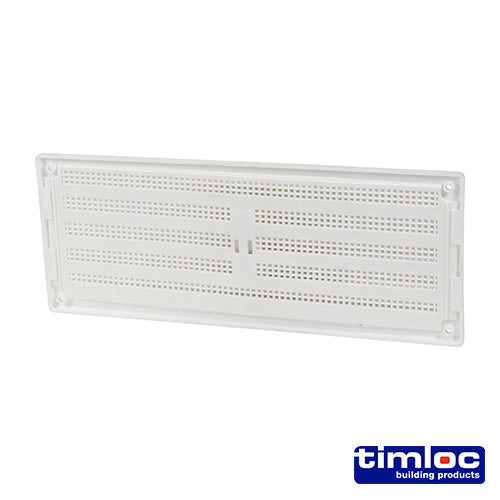 Internal white plastic louvre vents for sustaining airflow and reducing drafts. Please note: Flyscreen and Hit & Miss vents are not to be used for gas appliance ventilation.