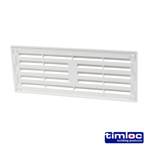 Internal white plastic louvre vents for sustaining airflow and reducing drafts. Please note: Flyscreen and Hit & Miss vents are not to be used for gas appliance ventilation.