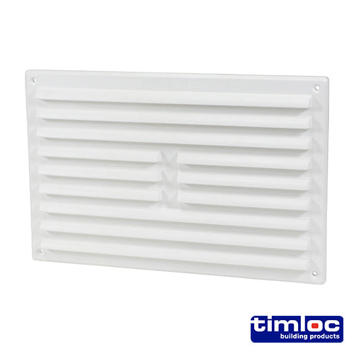 Internal white plastic louvre vents for sustaining airflow and reducing drafts. Please note: Flyscreen and Hit & Miss vents are not to be used for gas appliance ventilation.