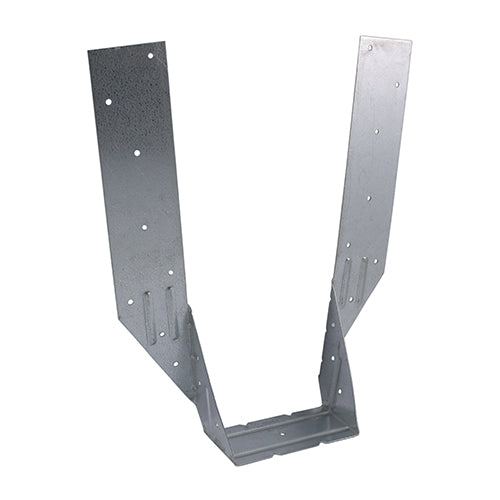 The TIMco Timber Hanger range has been designed to give a quick and simple solution for various timber to timber connections such as joists and stairwell trimming. The superior design allows the use of fewer nails for faster installation. All widths can take up to a 220mm deep joist. Manufactured from Pre-Galvanised Steel to give a high level of corrosion resistance. 