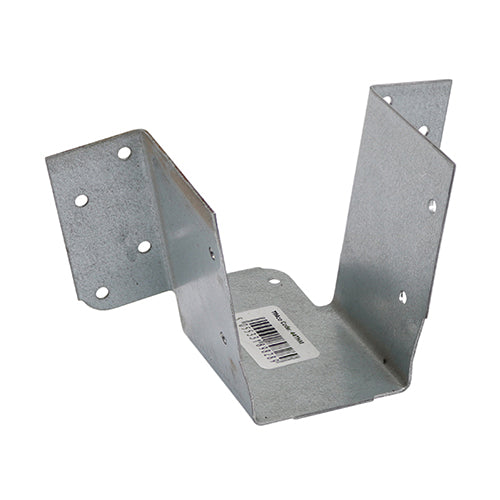 Designed to give a small and economic light weight timber to timber connection such as loft hatches and decking. Timber to timber joist hangers are suitable for light duty applications such as ceiling joists, decking and trimmers. Manufactured from pre-galvanised steel to give a high level of corrosion resistance. NOTE: Tag on base of the hanger helps avoid rotation.