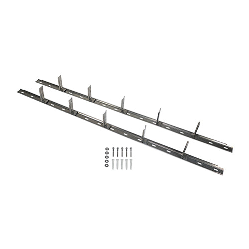 A stainless steel system, designed to join new walls to existing masonry, suitable for both internal and external use in brick or block walls. Kit includes, x2 wall rails, 25 plugs / coach screws / washers, x10 wall rail connectors. 