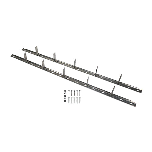 A stainless steel system, designed to join new walls to existing masonry, suitable for both internal and external use in brick or block walls. Kit includes, x2 wall rails, x5 plugs / coach screws / washers, x10 wall rail connectors. 