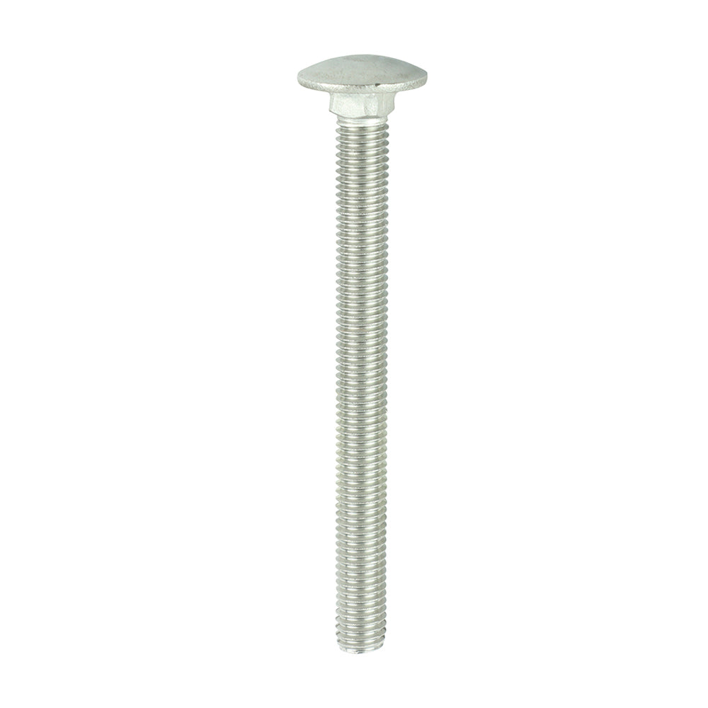 A domed head bolt with a square anti spin shoulder mainly used for clamping timber or attaching ironmongery to timber. Manufactured from A2 Stainless Steel offering superior corrosion resistance, perfect for external applications. Stainless steel must be used where there is corrosive environment and/or the base material has inherent corrosive characteristics e.g. Green Oak. NOTE: Nuts not included. 