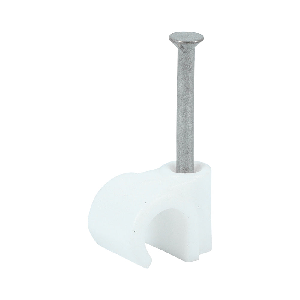 Manufactured from strong HDPE material with a hardened nail, these cable clips are designed for securing and tidying a wide range of cabling types to wood, compressed board and masonry.