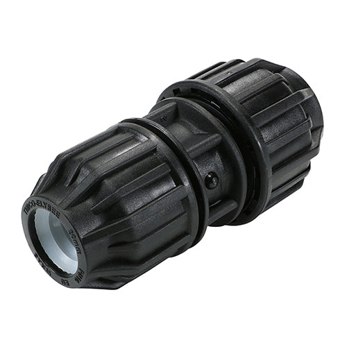 Allows the connection of metric MDPE pipe (blue or black) to old imperial sized black pipes.