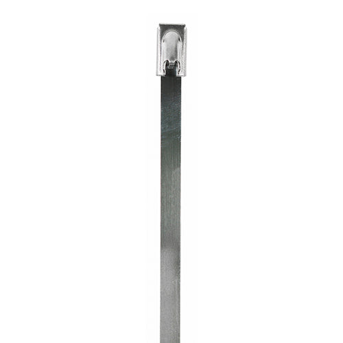 Stainless steel cable ties are designed for both internal and external applications, including corrosive conditions. High tensile strength with a high temperature resistance and conforming to BS 7671 standard's new 18th edition, which requires wiring systems to be supported by materials not likely to prematurely collapse in the event of a fire.