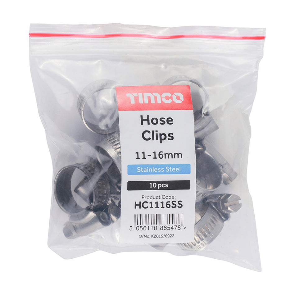 Worm drive hose clips with a 7mm hex. Manufactured from grade 304 stainless steel for improved resistance to corrosion.