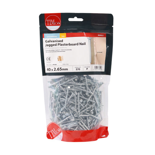 Traditional alternative to the drywall screw, used for fixing plasterboard.