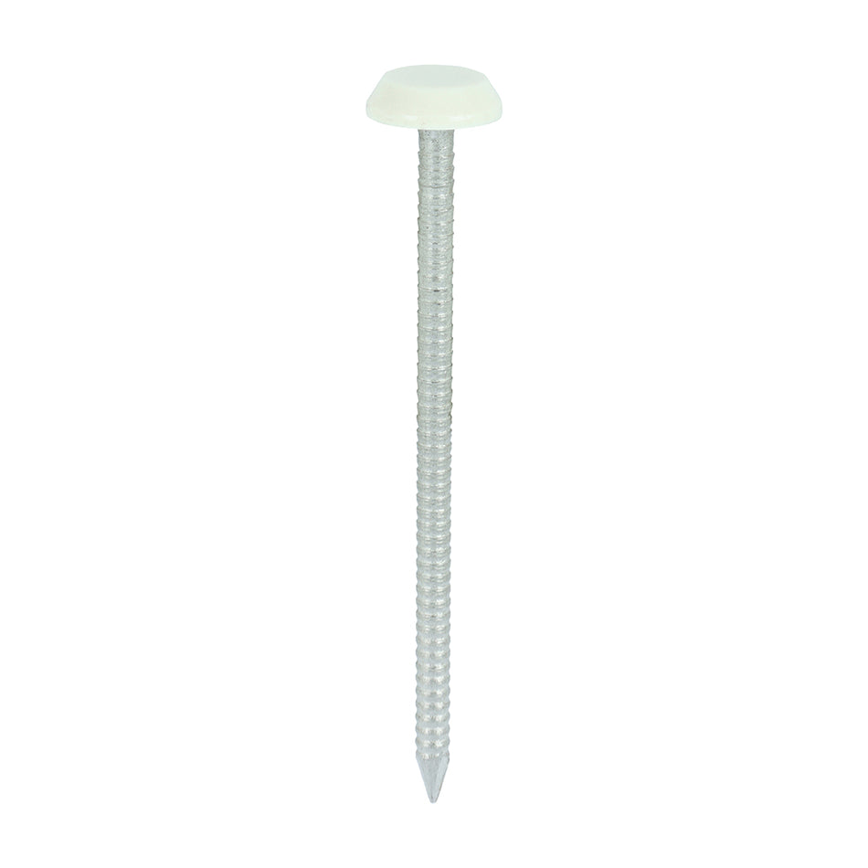 Impact and UV resistant A4 Stainless Steel polymer headed nails. Used for fixing soffits, fascias, roofline trims and where other aesthetic fixings are required. 