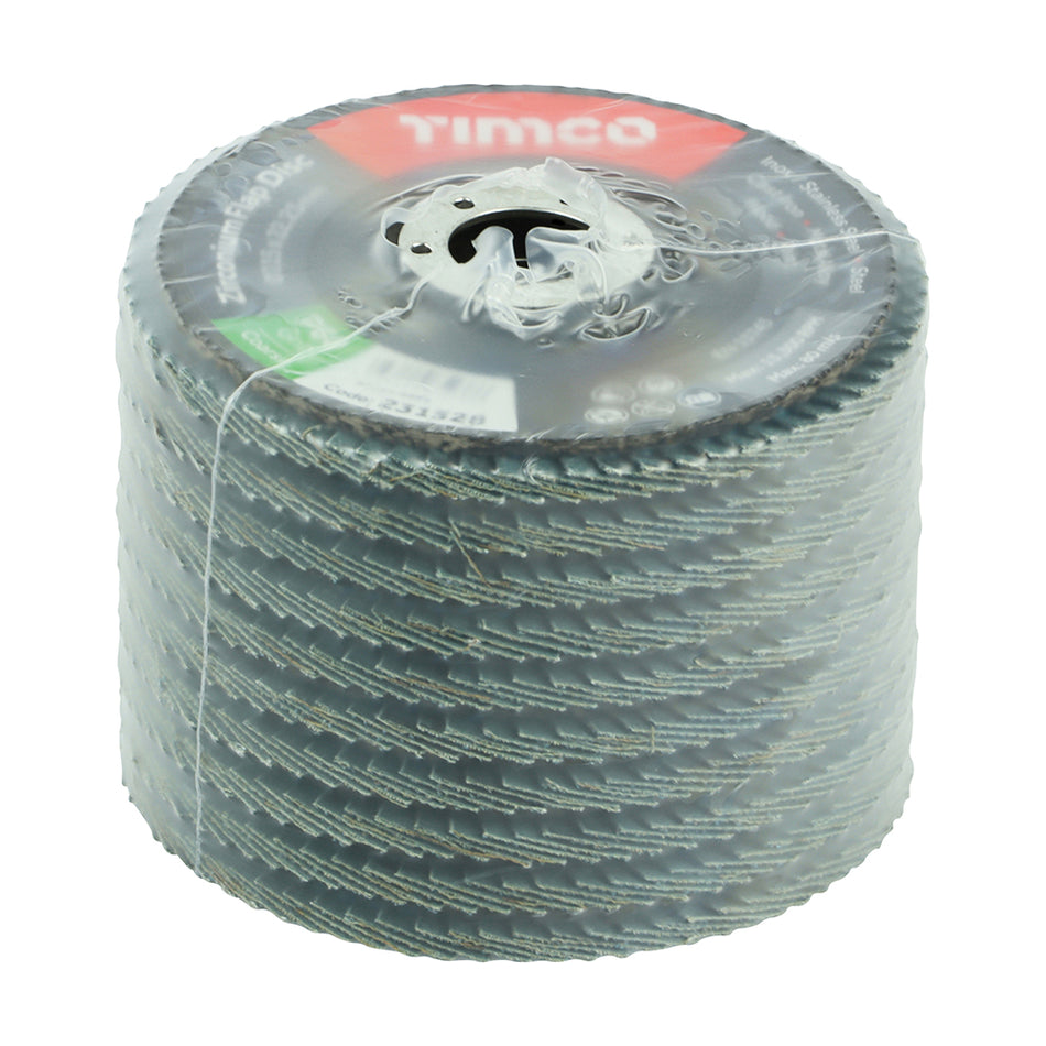 A premium, long life and heavy duty zirconium flap disc for consistent and rapid performance whilst grinding, finishing, removing paint and weld dressing. Ideal for flat and curved surfaces. 